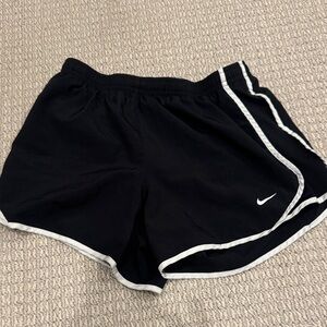 Nike Girls Black and White Athletic Shorts